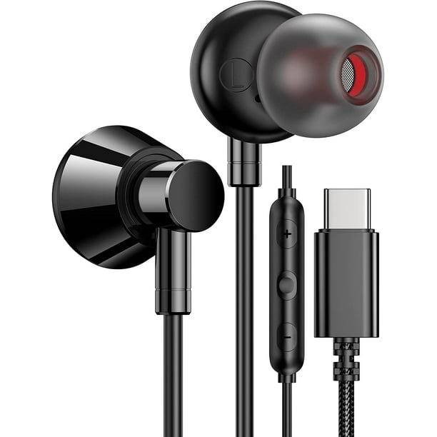 Écouteurs USB C pour Google Pixel 7 Pro, écouteurs de type C B stéréo Hi-Fi  DAC écouteurs intra-auriculaires antibruit 