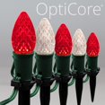 thumbnail image 6 of Wintergreen Lighting C7 Red & Warm White OptiCore Faceted LED Pathway Light Kit, 100 Lights, 12" Spacing, Green Wire, 100 ft, 6 of 8