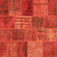 thumbnail image 1 of Ahgly Company Indoor Square Patchwork Orange Transitional Area Rugs, 5' Square, 1 of 1