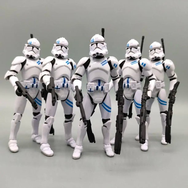 Lote de 5 figuras de acción sueltas de Star Wars Legacy Fifth Fleet Sercurity Clone Trooper de 3,75"