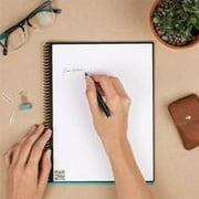 Rocketbook Core Smart Reusable Spiral Notebook, Executive Size Eco-Friendly Notebook, 6x8.8, Includes 1 Pen and Microfiber Cloth, Grey