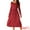 Wine Red, variant on DARING DIVA Long Sleeve Round Neck Midi Dress S Wine Red