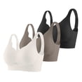 thumbnail image 1 of Brasier conjunto de 3 Piezas de Sujetador Deportivo sin Costuras y Cómodo para Mujer, con Soporte Ajustable, para Uso En Casa, Ocio y Entrenamiento Durante Toda La Temporada. Grande, 1 of 5