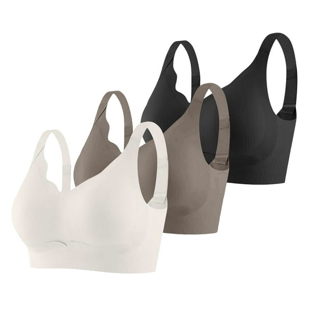 Brasier conjunto de 3 Piezas de Sujetador Deportivo sin Costuras y Cómodo para Mujer, con Soporte Ajustable, para Uso En Casa, Ocio y Entrenamiento Durante Toda La Temporada. Grande