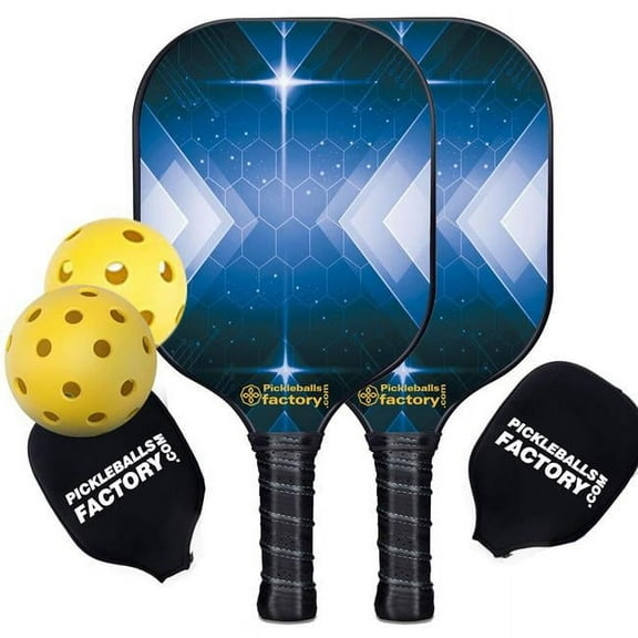 Pickleball Factory PB00046-3-C Pickleball Set - Stars Pickleballtournament Paddle, Top of The Line Pickleball Paddles, Carbonfiber Graphite