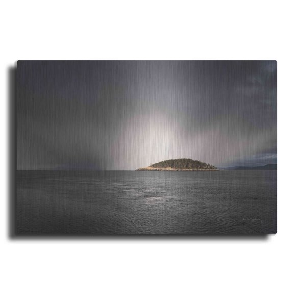 Luxe Metal Art 'Deception Pass Island' by Alan Majchrowicz,Metal Wall Art, 24"x16"