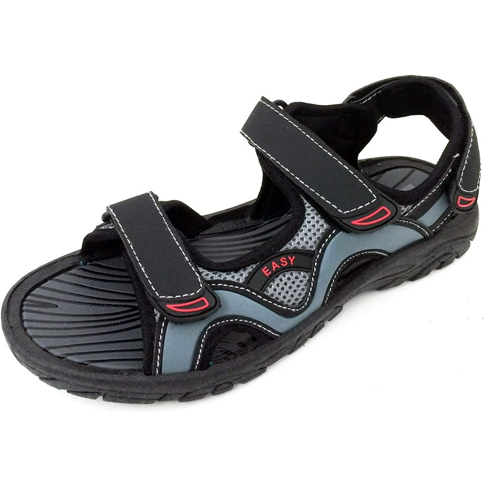 B.P.EASY Men's Sandals Open Toe Hook and Loop Casual Trail Sport