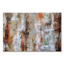 Elephant Stock Wood Reflection Wall Art - Horizontal Canvas Wall Art - Living Room Wall Decor - Abstract Canvas - Brown And White Decor By Ingeborg Herckenrath - 30" x 20"