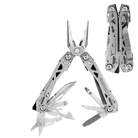 EXLEAF 15-In-1 Multi-Tool Edc Gear and Equipment Camping Gear Silver