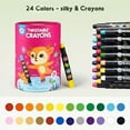 Jar Melo 24 Colors Twistable Crayons for Toddlers, NonToxic, Washable