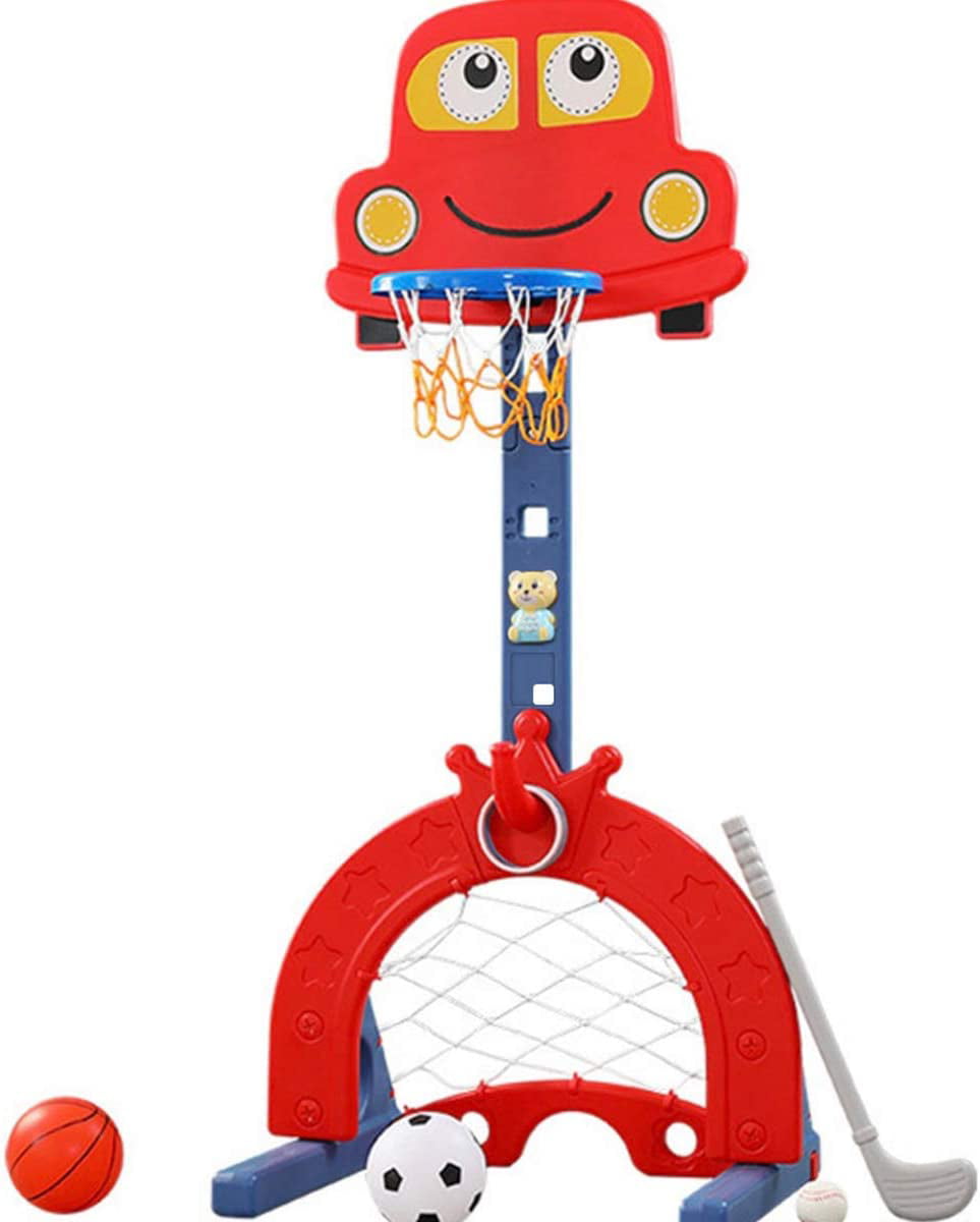 Kids Basketball Hoop Stand 5 in 1 Adjustable Sports Activity Center Ball Games 