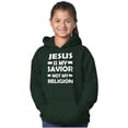 thumbnail image 4 of Jesus Is My Savior Not My Religion Youth Hoodie Boy Girl Teen Brisco Brands X, 4 of 6