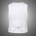 thumbnail image 6 of Joernso Simple Solid Color Men Suit Vest Slim Fit V-neck Sleeveless Single Breasted Leisure Party Bar Banquet Dress Waistcoat Workwear, 6 of 8