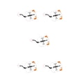 thumbnail image 1 of sanitation Golf Score Indicator Reusable Scoring Stroke Counter Shot Sports Scorecard Count Indoor Outdoor Professional Competition White Orange 5Set, 1 of 6