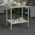 thumbnail image 2 of Flash Furniture Reese Commercial Grade Kitchen Prep and Work Table with Adjustable Shelf 30" x 36", 2 of 9