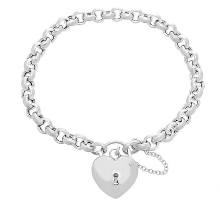 Lesa Michele Heart Charm Bracelet in Sterling Silverin Sterling Silver
