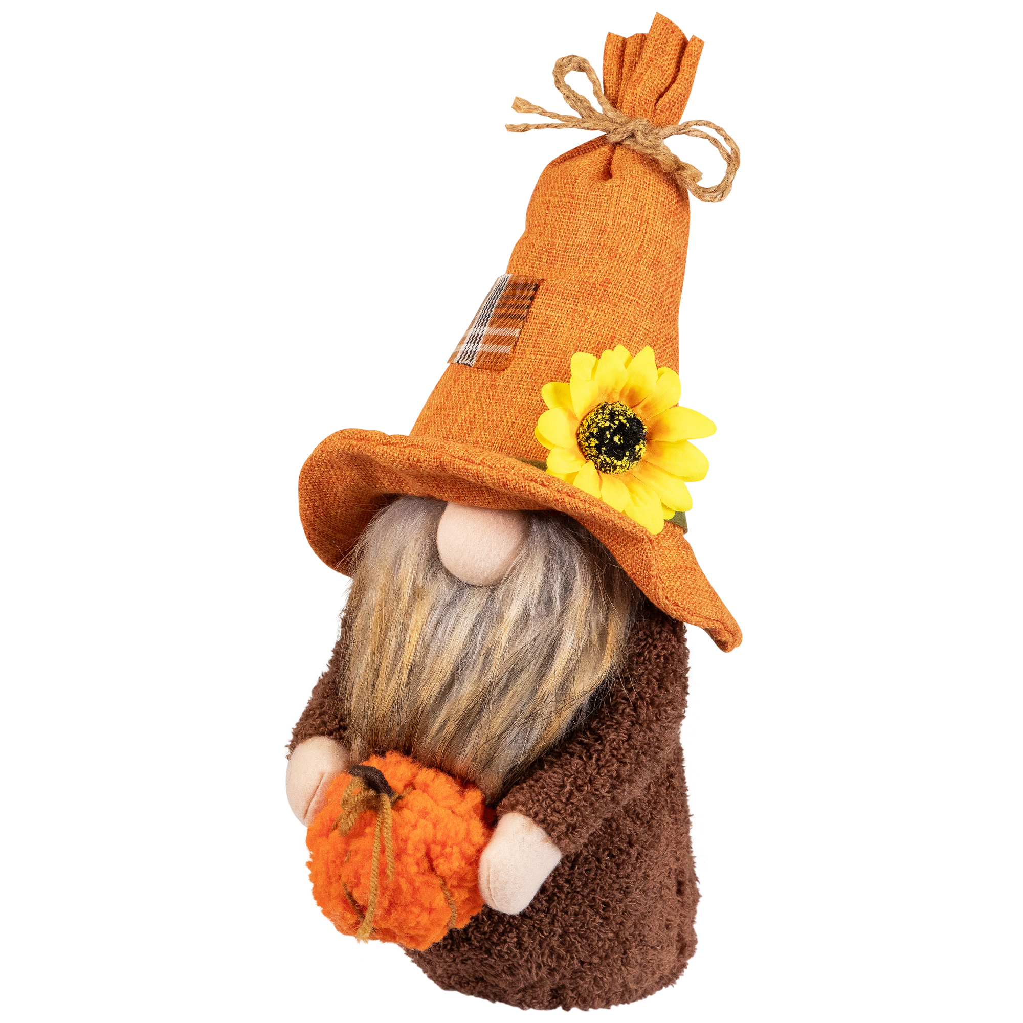 Sunflower and Pumpkin Gnome Fall Harvest Decoration - 13"