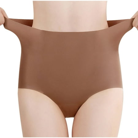 Yuzhih Womens Seamless Underwear High Waisted Breathable Soft Stretchy Panties Full Coverage Comfy Briefs