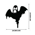 thumbnail image 2 of Halloween Metal Black Bat Decor Halloween Yard Lawn Stakes Garden Scare Bats Silhouette Statues Stakes for Home Yard Outdoor Decorations, 2 of 4
