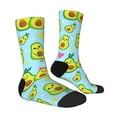 thumbnail image 3 of Uemuo Cartoon Avocado Pattern Women's Crew Socks, Soft Durable Breathable Moisture-Wicking with Odor Control Cotton socks, 3 of 9