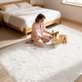 thumbnail image 2 of Wireless Heated Floor Mat 5x7, Electric Heated Rug with 6 Heat Settings & 2-10H Timer, Soft Plush Heating Mat Carpet Foot Warmer for Living Room Bedroom Office Game Room, Cream, 2 of 6