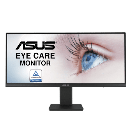 ASUS 29” 1080P Ultrawide HDR Monitor (VP299CL) - 21:9 (2560 x 1080), IPS, 75Hz, 1ms, USB-C w/ 15W Power Delivery, FreeSync, Eye Care Plus, HDR-10, VESA Mountable, HDMI, DisplayPort, Height Adjustable