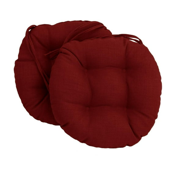 Blazing Needles 16-inch Spun Polyester Solid Outdoor Round Tufted Chair Cushion
