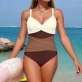 thumbnail image 4 of XIYON Women's One Piece Swimsuit Color Block Swimsuit Athletic Swimwear For Beach Pool Surf Summer Beach Swimwear, 4 of 5