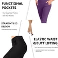 thumbnail image 4 of Qeaghou Womens Petite Dress Pants Work Business Pants Tummy Control Office Straight Leg Trousers High Waisted Ladies Slacks, 4 of 8