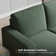 thumbnail image 6 of BLAZANT 3 Seater Sofa Oversize, 89" Extra Large Size Sofa Couch with Extra Deep Seats, Modern Loveseat Sofa, Comfortable Fabric, Easy to Install, for Living Room Apartment Lounge, Light Green, 6 of 9