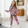 thumbnail image 3 of Uorisanigo Girls Boys Sweatsuit Set - Oversized Long Sleeve Hoodie & Sweatpants Fall Winter Outfits 2PCS Set Pink Hunting Camouflage Forest Pullover Sweatshirt Pants for Kids, 3 of 7