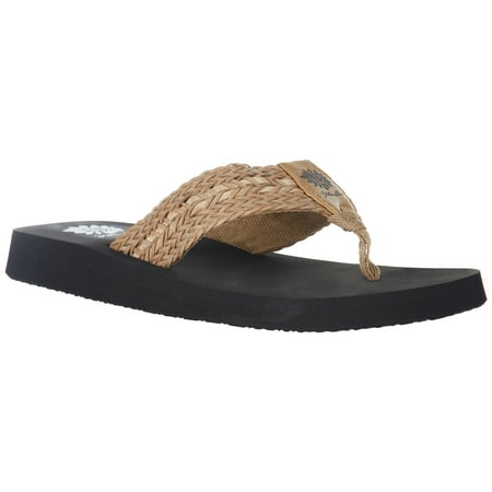 

Yellow Box Womens Falia Flip Flops 8.5 Tan
