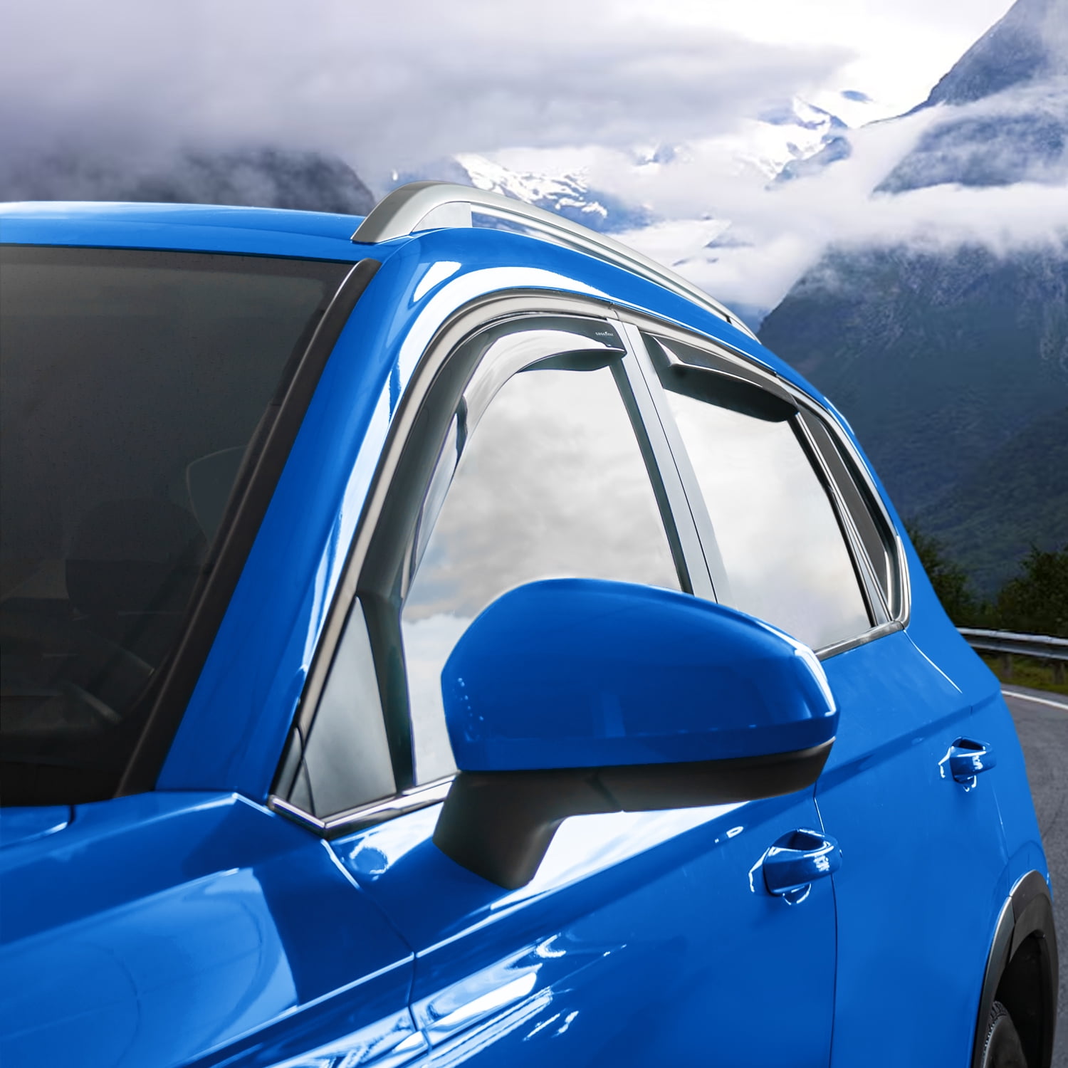 Goodyear Shatterproof in-Channel Window Deflectors for Volkswagen Taos 2022-2025, Rain Guards, Window Visors for Cars, Vent Deflector, Car Accessories, 4 pcs - GY007938