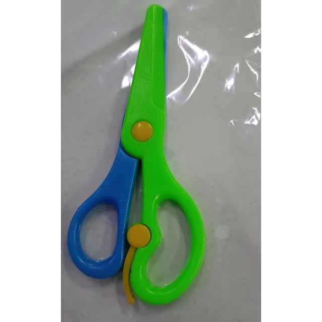 HCBY All-plastic Kids Safety Scissors, Non-sharp Round Edge Cutting Tool, Random Color Harmless Scissors for Children Paper Craft DIY