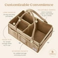 thumbnail image 5 of Babylicious Felt Diaper Caddy | Newborn Changing Table Organizer - XL | Name Card Included - Tan, 5 of 6
