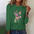 thumbnail image 2 of Blouses pour Femmes Décontractées, Blouses à Manches Longues pour Femmes, Mode Femmes Décontractées Manches Longues Imprimées Col Rond T-Shirt Ample Blouse, Blouses Femmes Manches 3/4, Blouses Manches 3/4 pour Femmes, 2 of 4
