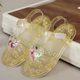 thumbnail image 5 of Girl's Jelly Sandals Sparkling Flat Sandals on Water Beach Princess Dress Summer Dress Small/Big Children's Shoes, 5 of 7