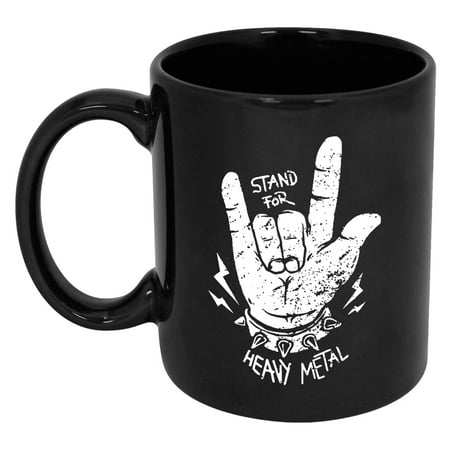

RADANYA Stand For Heavy Metal Ceramic Mugs Coffee Mugs 11oz Beautiful Mugs Gift For Birthday Gift For Boyfriend Girlfriend Valentine s Day Friendship Day Gift For Best Friend Color : Black
