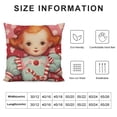 thumbnail image 5 of COMIO  Merry Christmas Gingerbread Man Decorative Throw Pillow Covers, Xmas Peppermint Candy Polka Dot Stripe Red Cushion Case Decor, Holly Jolly Winter Holiday Home Decoration for Sofa, 5 of 5