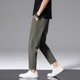 thumbnail image 3 of Pantalones casuales para hombre, de color sólido, sueltos, transpirables, de pierna recta, con cintura elástica, pantalones deportivos finos de verano para hombre, 3 of 5