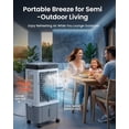 thumbnail image 2 of Air Choice Portable Air Cooler, 3-in-1 Cooling Fan, 3000CFM Evaporative Swamp Cooler, 5.5Gal Removable Tank & 4 Ice Box, 120° Oscillation, 3 Speeds, Remote, 12H Timer for Outdoor, Office, Bedroom, 2 of 9