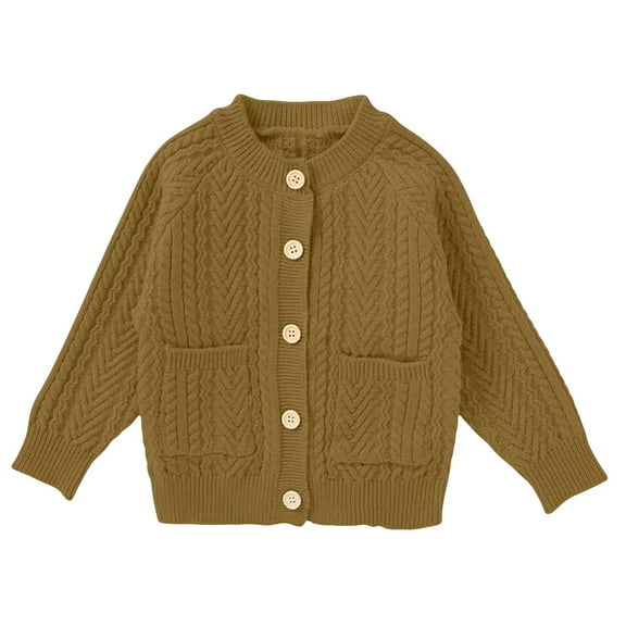 XXWXYD Baby Toddler Cardigan Sweater Button Up Knit Jacket Long Sleeve Unisex Warm Pullover for Newborn Fall Outfits Soft Chunky