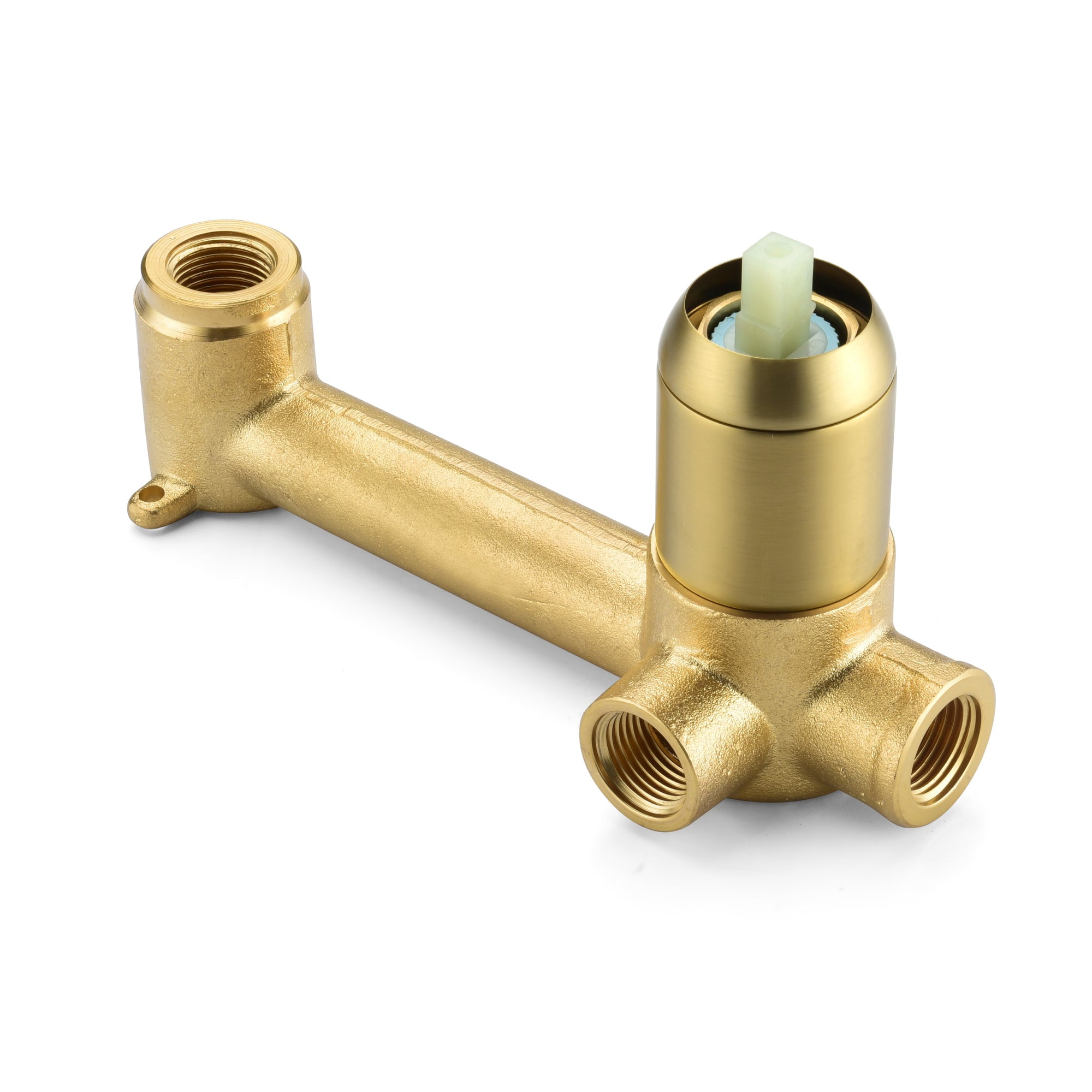 Sumerain Wall Mount Bathroom Faucet, Brushed Gold Single Handle Vanity Basin Faucet with Rough in Valve