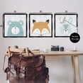 thumbnail image 3 of Stupell Industries Whimsical Woodland Nursery Animals Animals Painting Black Floater Framed Canvas Art Print Wall Art, 25 x 25, Set of 3, 3 of 9