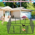 thumbnail image 2 of Jhsomdr Dog Playpen Outdoor 10 Panel 32" Height x 26" Width Pet Fence Heavy Duty Puppy Playpen Dog Exercise Pen with Door for Small/Medium Dogs, 2 of 7