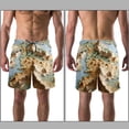 thumbnail image 3 of luoweisi Men's Beach Shorts Quick Dry Swim Trunks with Mesh Lining Map M, 3 of 5