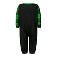 thumbnail image 5 of Elippeo Family Matching Christmas Pajamas, Baby Romper/Letter Green Elf Pattern Long Sleeve Tops and Plaid Pants Sleepwear Set, 5 of 10
