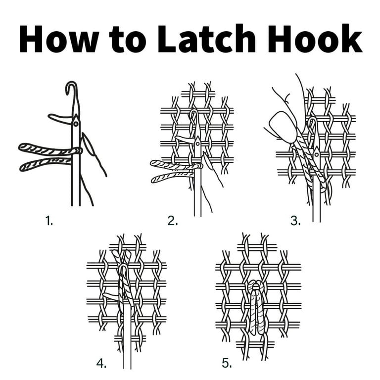 Herrschners Quilt Block II Pillow Latch Hook Kit