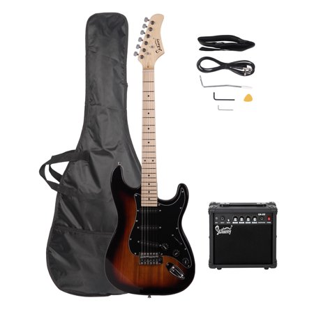 Glarry 40" Beginner Right Handed 6 Stings 22 Fret Electric Guitar with 20W Amp and More,Sunset