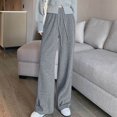 thumbnail image 2 of hotojiny Wide Leg Pants Woman Casual High Waist Drawstring Sweatpants Loose Soft Workout Sport Athletic Trousers Spring Outfits, 2 of 5
